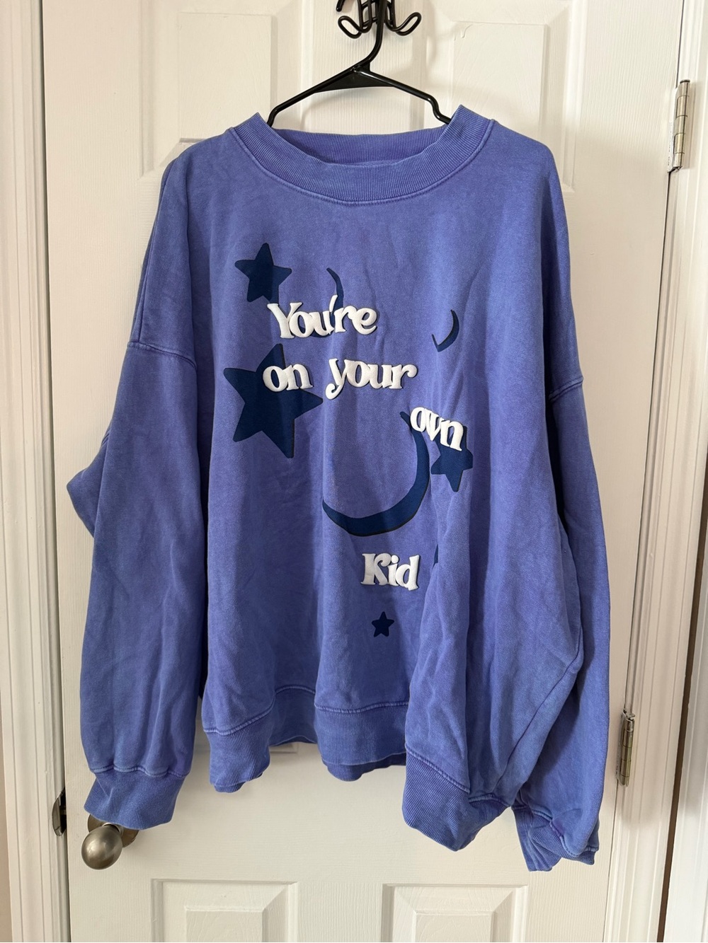 Taylor Swift Purple Graphic Sweatshirt - "You're on your own Kid"